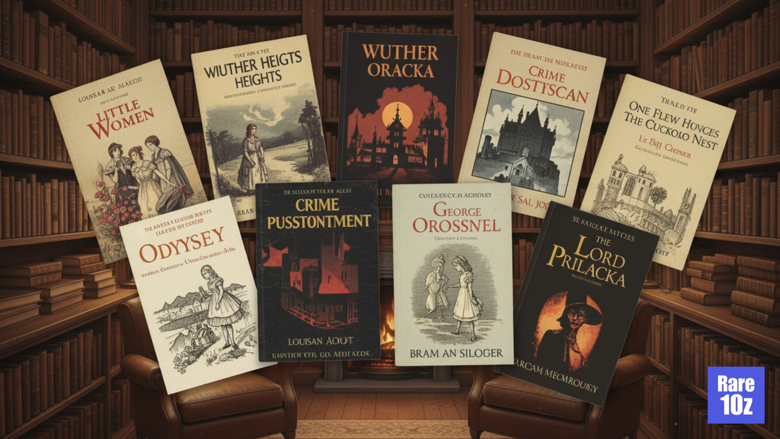 Collage of famous books that were rejected by publishers before becoming classics